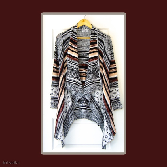 Almost Famous Sweaters - NWOT Tribal Pattern Bohemian Duster - Size XS